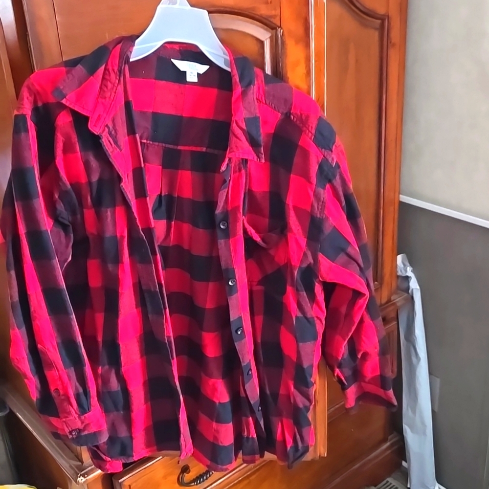 Womans flannel xl red&Black